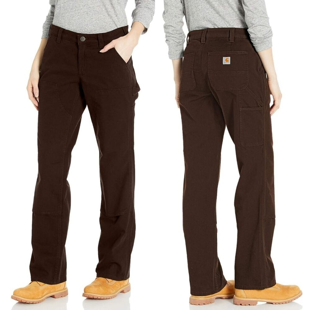 Carhartt Women's Rugged Flex Loose Fit Canvas Double-Front Work Pant 14 Short
